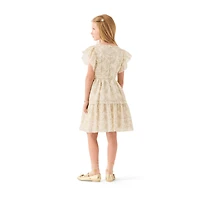 American Girl® x Janie and Jack Sparkly Cream Celebration Dress for Little Girls &