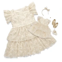 American Girl® x Janie and Jack Sparkly Cream Celebration Dress for Girls & 18-inch Dolls