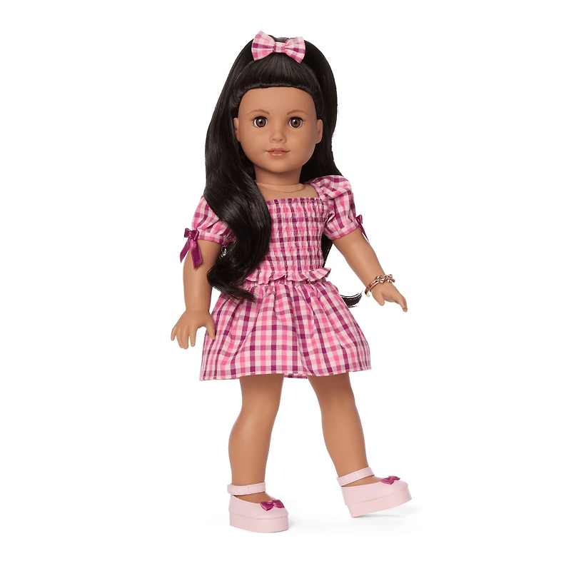 Raquel’s™ Gingham Ruffle Outfit for Girls & 18-inch Dolls + Raquel Doll (Girl of the Year™ 2026)