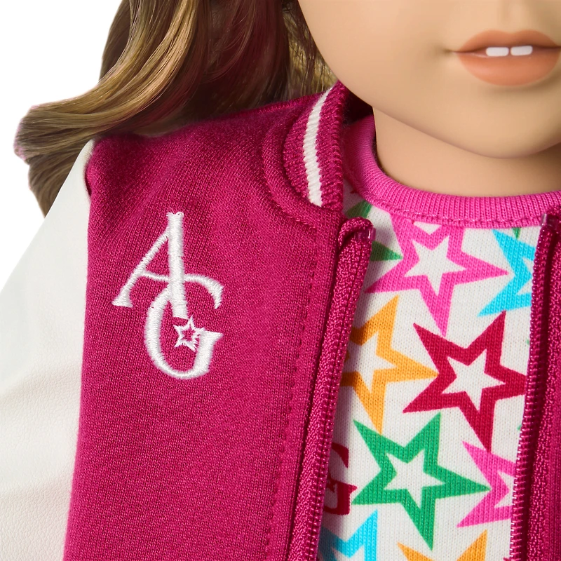 Truly Me™ 18-inch Doll #118 with curly caramel hair