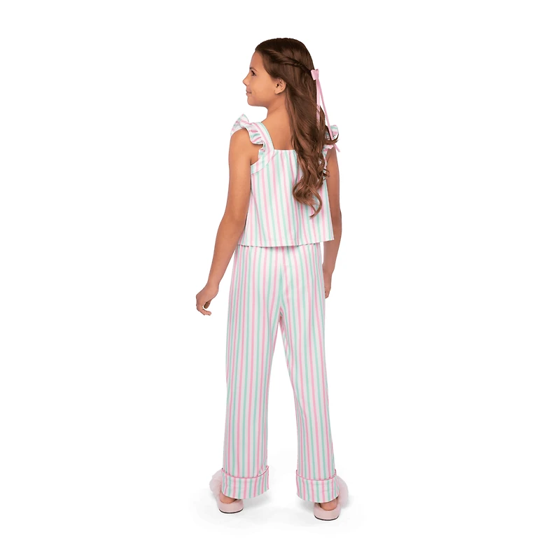 Raquel’s™ Coastal Stripes Pajamas for Girls & 18-inch Dolls