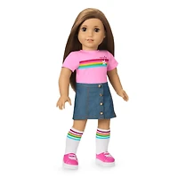 Truly Me™ 18-inch Doll #107 with straight brown hair