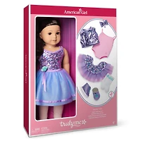 Truly Me™ #111 Doll & Dance All Day Set with wavy black-brown hair