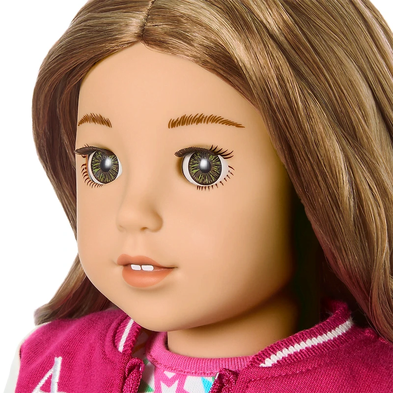 Truly Me™ 18-inch Doll #118 with curly caramel hair