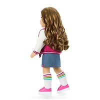 Truly Me™ 18-inch Doll #118 with curly caramel hair