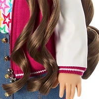 Truly Me™ 18-inch Doll #126 with wavy brown hair