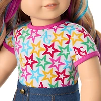 Truly Me™ 18-inch Doll #110 with wavy blonde hair