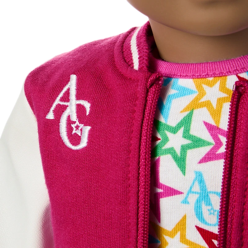 Truly Me™ 18-inch Doll #112 with curly dark-brown hair