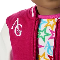 Truly Me™ 18-inch Doll #112 with curly dark-brown hair