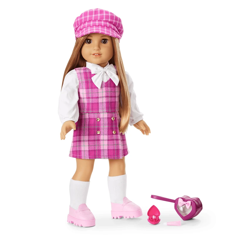 Pink & Preppy Outfit & We Heart Fashion Accessories for 18-inch Dolls