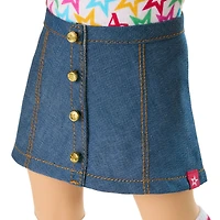 Truly Me™ 18-inch Doll #115 with curly blonde hair