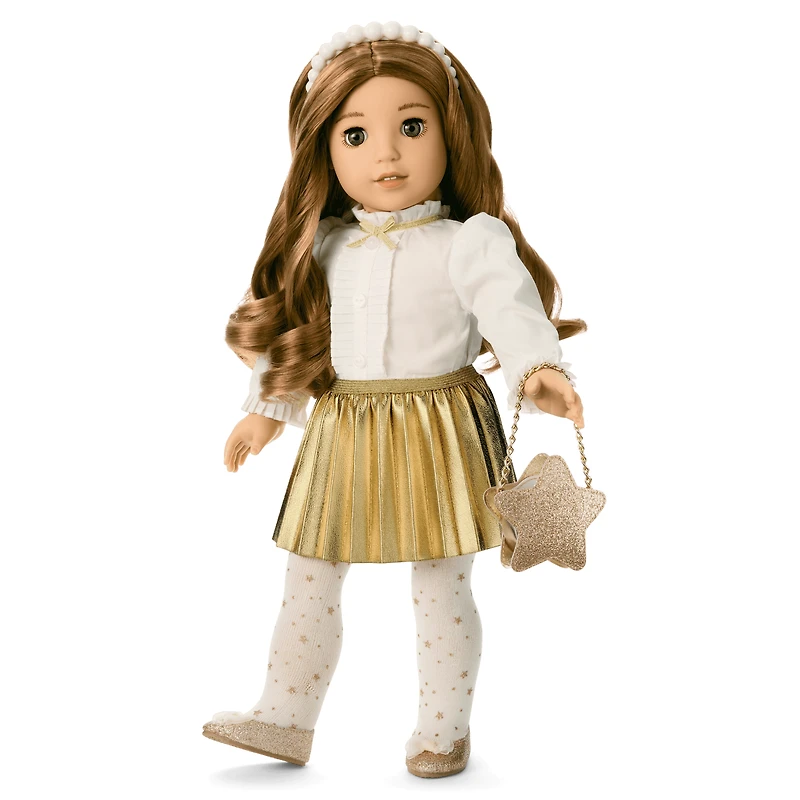 American Girl® x Janie and Jack Sparkly Cream Celebration Accessories for 18-inch Dolls