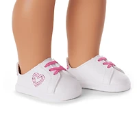 Pink Hearts Hoodie Dress for 18-inch Dolls