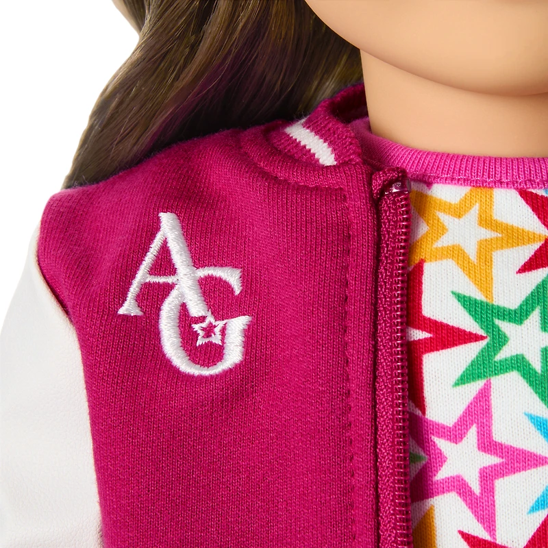 Truly Me™ 18-inch Doll #126 with wavy brown hair