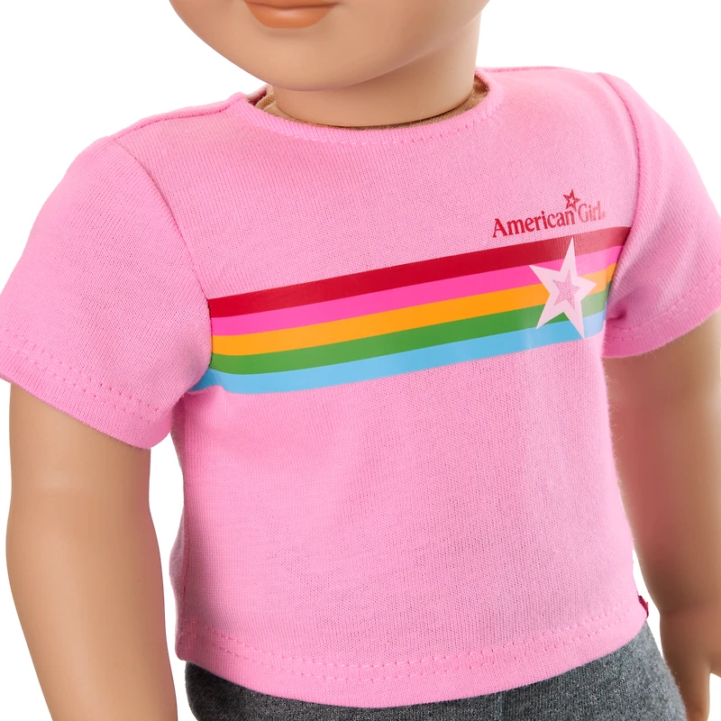 Truly Me™ 18-inch Doll #104 with straight caramel hair