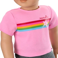 Truly Me™ 18-inch Doll #104 with straight caramel hair