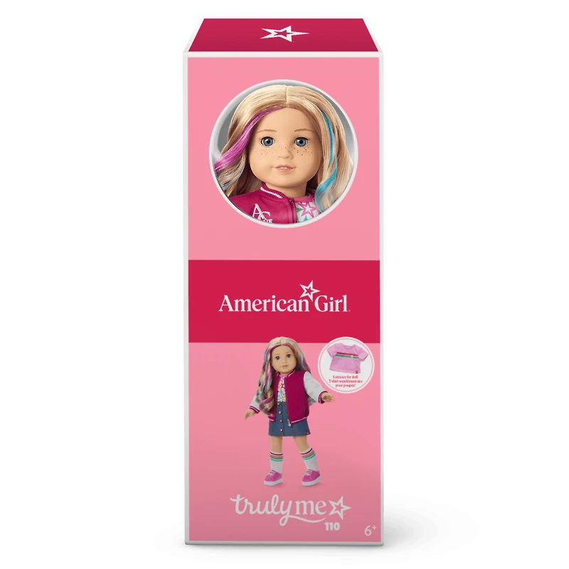 Truly Me™ 18-inch Doll #110 with wavy blonde hair
