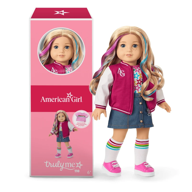 Truly Me™ 18-inch Doll #110 with wavy blonde hair
