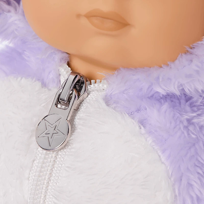 Lovable Lavender Bear One-Piece Outfit for Bitty Baby® Dolls