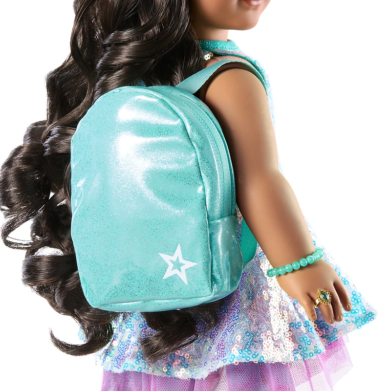 Shimmering Sea Turtle Backpack & Accessory Set for 18-inch Dolls
