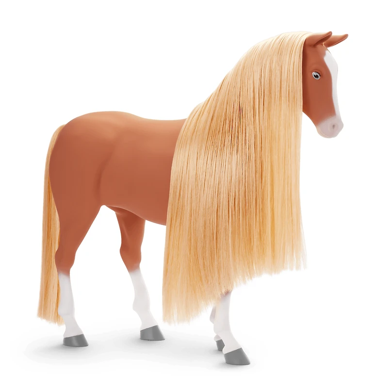 Chestnut Charm Horse & Western Flowers Denim Jumpsuit for 18-inch Dolls