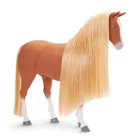 Chestnut Charm Horse & Western Flowers Denim Jumpsuit for 18-inch Dolls