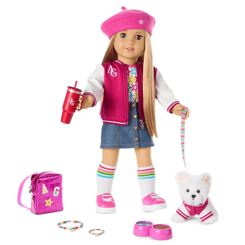 Truly Me™ 18-inch Doll #131 with straight blonde hair
