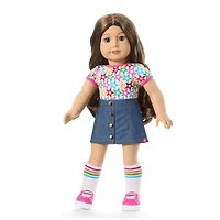 Truly Me™ 18-inch Doll #126 with wavy brown hair
