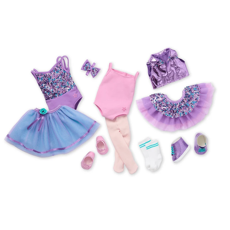 Truly Me™ #117 Doll & Dance All Day Set with wavy dark-brown hair