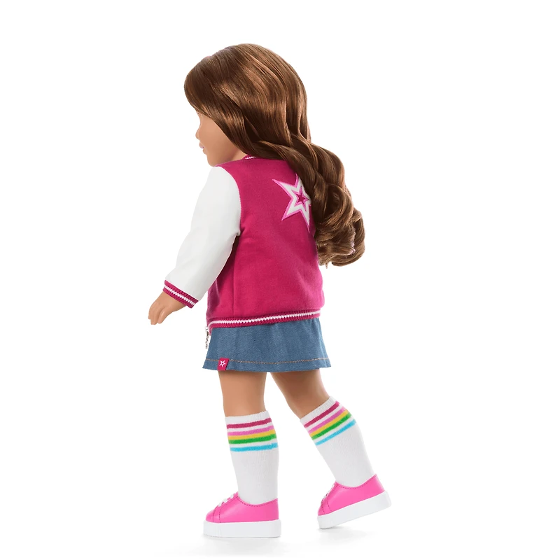 Truly Me™ 18-inch Doll #117 with wavy dark-brown hair