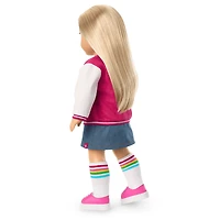 Truly Me™ 18-inch Doll #100 with straight layered blonde hair