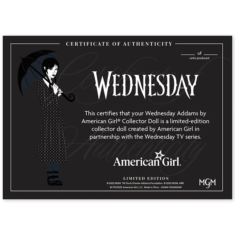 Wednesday Addams by American Girl® Collector Doll
