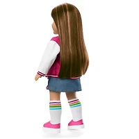 Truly Me™ 18-inch Doll #122 with straight dark-brown hair