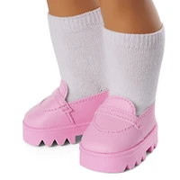 Pink & Preppy Outfit & We Heart Fashion Accessories for 18-inch Dolls