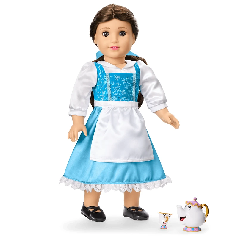 American Girl® Disney Princess Belle Blue Dress, Mrs. Potts, Chip & Accessories for 18-inch Dolls