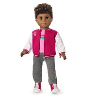 Truly Me™ 18-inch Doll #113 with curly dark-brown hair