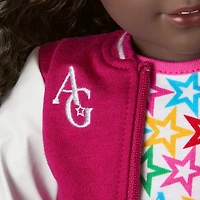 Truly Me™ 18-inch Doll #127 with curly dark-brown hair