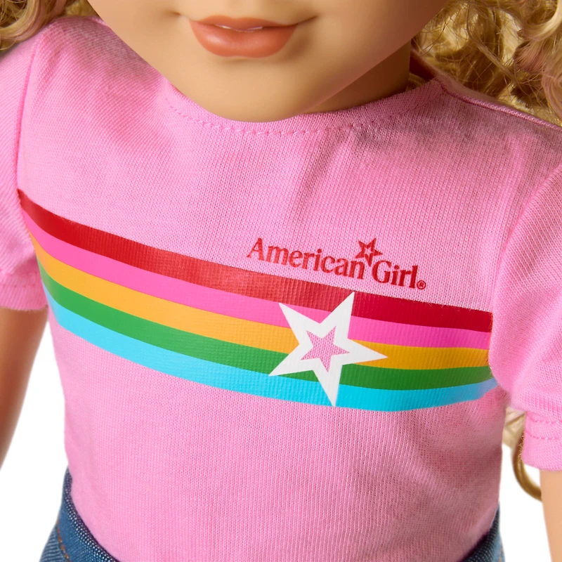 Truly Me™ 18-inch Doll #115 with curly blonde hair
