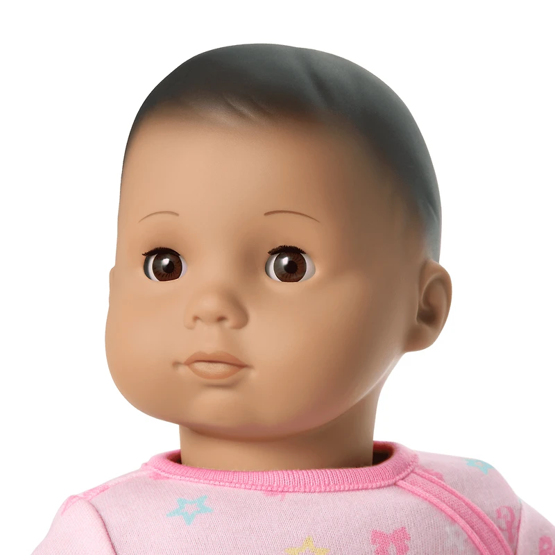 Bitty Baby® Doll #5 with dark-brown hair in Pastel