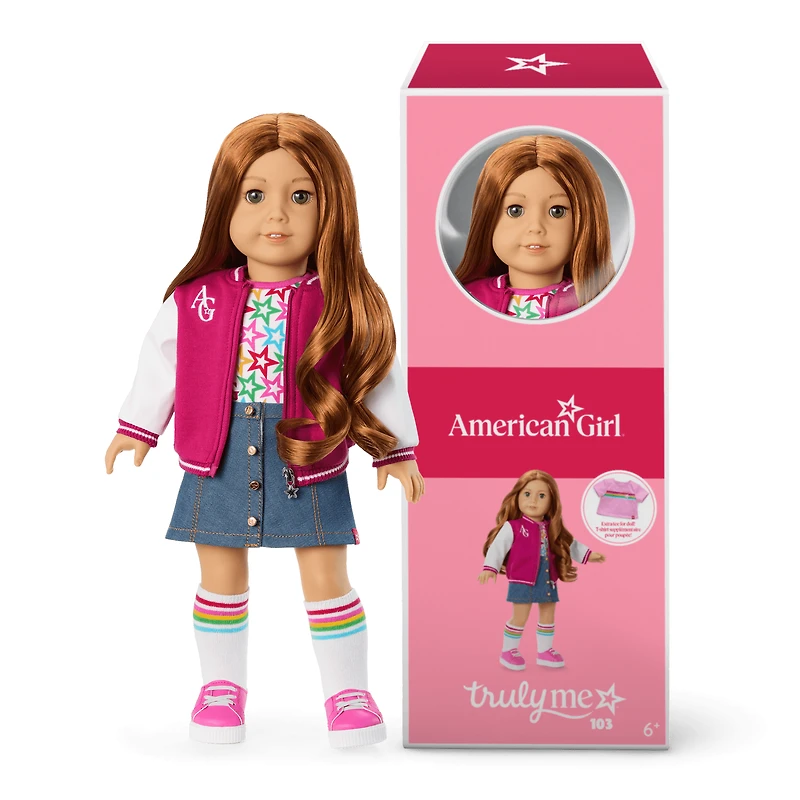 Truly Me™ 18-inch Doll #103 with wavy red hair