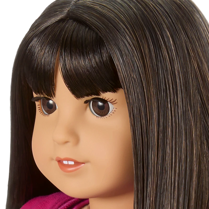 Truly Me™ 18-inch Doll #130 with straight black-brown hair
