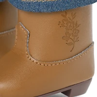 Western Flowers Denim Jumpsuit for 18-inch Dolls