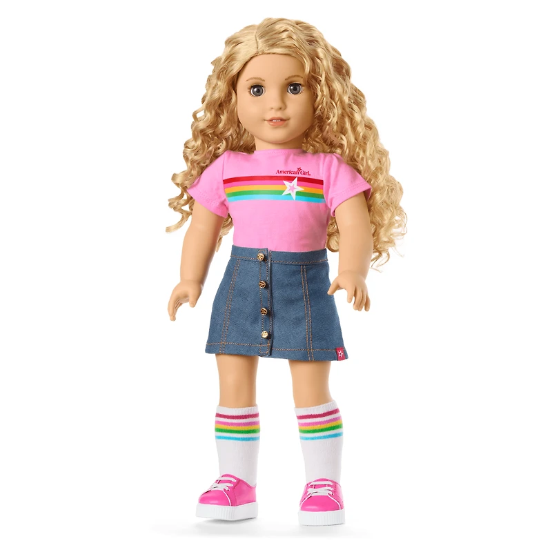 Truly Me™ 18-inch Doll #115 with curly blonde hair