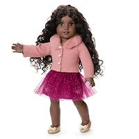 American Girl® x Janie and Jack Rosy Ribbed Cardigan for 18-inch Dolls