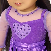 February Amethyst Bliss Outfit for 18-inch Dolls