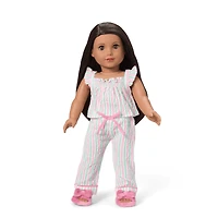 Raquel’s™ Coastal Stripes Pajamas for Girls & 18-inch Dolls