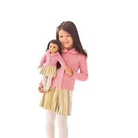 American Girl® x Janie and Jack Rosy Ribbed Cardigan for 18-inch Dolls