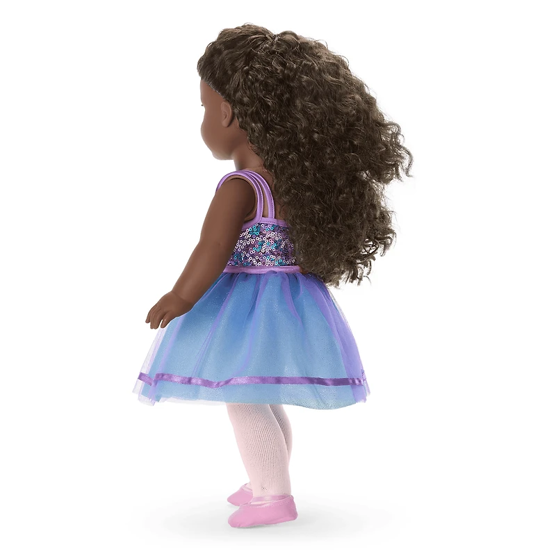 Truly Me™ #127 Doll & Dance All Day Set with curly dark-brown hair
