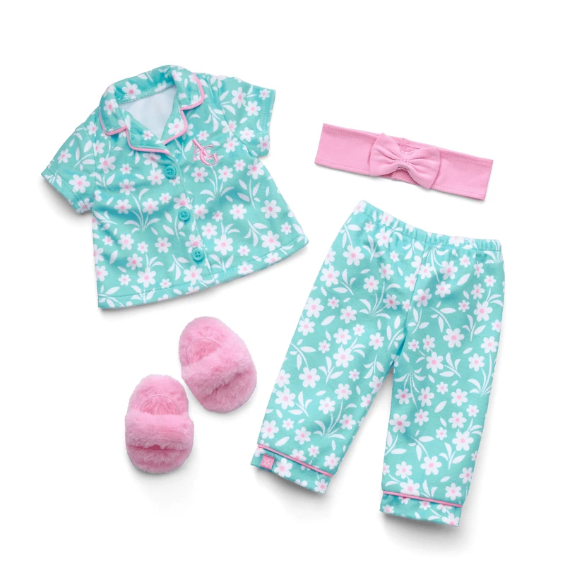 Flower Fun PJs for Girls & 18-inch Dolls