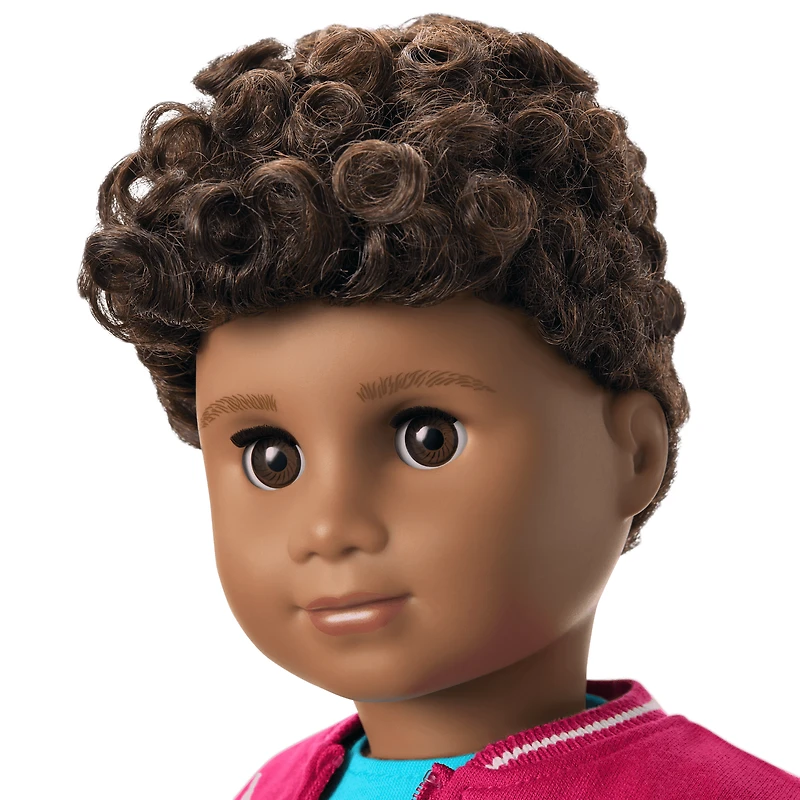 Truly Me™ 18-inch Doll #113 with curly dark-brown hair